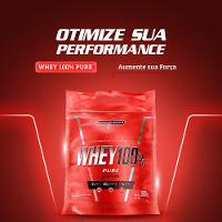 Proteína Concentrada Integralmedica Whey 100% Pure 900g Morango