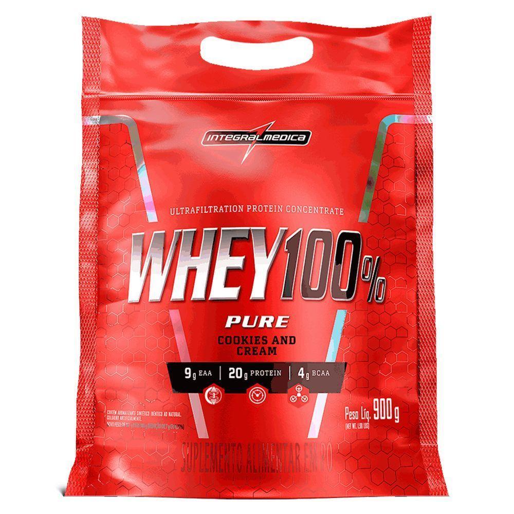 Proteína Concentrada Integralmedica Whey 100% Pure 900g Cookies And Cream - 1