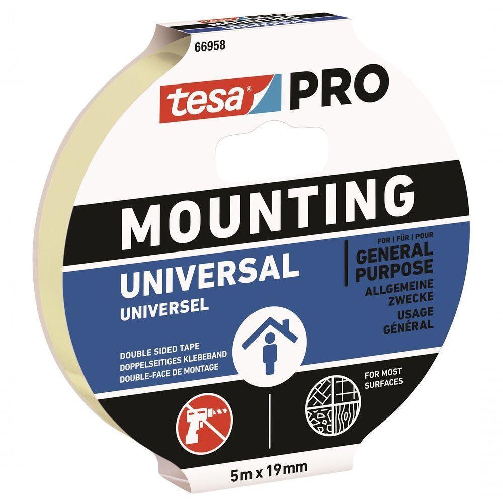 Fita Dupla Face Mounting Universal 19mmx5m Branca Tesa Pro 66958 - 2