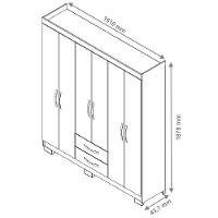 Guarda-roupa 6 Portas Nt 5130 Rosa - Notável - 6