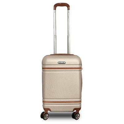 Mala De Viagem De Bordo P- 10kg Em Abs Com Rodinhas 360º Removíveis E Leve - Padrão Anac - Qualis Champanhe Mb001