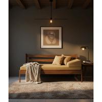 Sofá Cama Gramado Sem Braço 1,90 X 65/1,10 - Móveis De Gramado - Castanho - 2