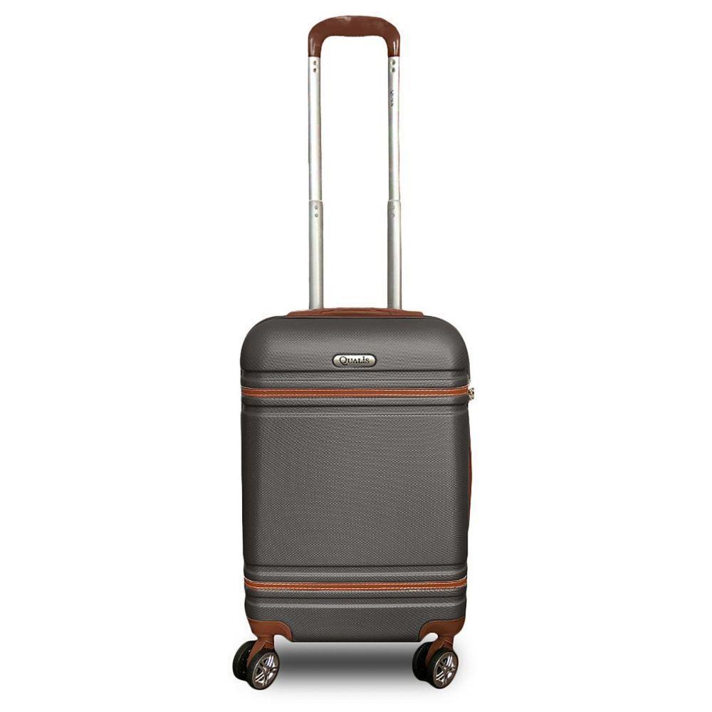 Mala De Viagem De Bordo P- 10kg Em Abs Com Rodinhas 360º Removíveis E Leve - Padrão Anac - Qualis Grafite Mb001 - 1