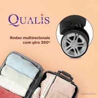 Mala De Viagem De Bordo P- 10kg Em Abs Com Rodinhas 360º Removíveis E Leve - Padrão Anac - Qualis Grafite Mb001