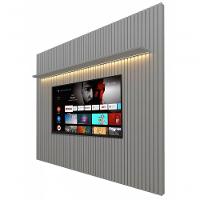 Painel Para Tv 2.3 Ripado Com Led Nobre Cinza - Gelius Móveis - 1