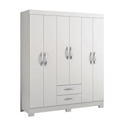 Guarda-roupa 6 Portas Nt 5130 Branco - Notável
