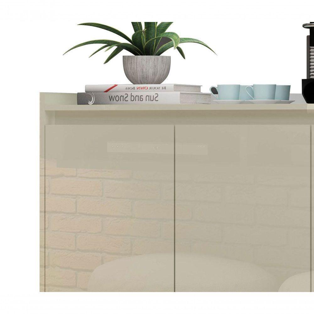 Buffet Aparador Retrô Clássico 3 Portas Off White - Moveisaqui - 3