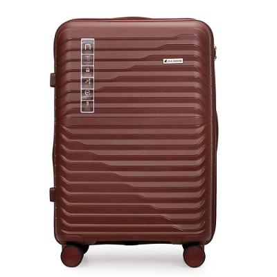 Mala De Viagem 23kg Média Em Polipropileno Anti Impacto Zíper Anti Furto Rodas 360º - Portland - Allabard Vinho