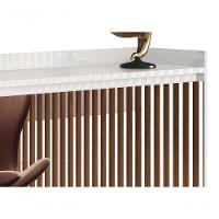 Balcao Buffet Retrô Com Espelho Delta 4 Portas Branco Gloss - Moveisaqui - 3