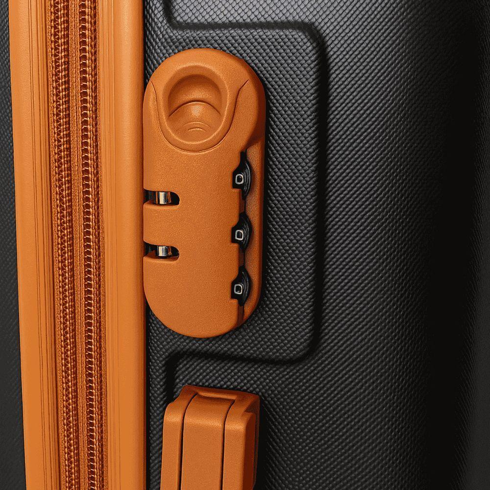 Mala De Viagem De Bordo P- 10kg Em Abs Com Rodinhas 360º Removíveis E Leve - Padrão Anac - Qualis Preto Mb001 - 5