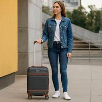 Mala De Viagem De Bordo P- 10kg Em Abs Com Rodinhas 360º Removíveis E Leve - Padrão Anac - Qualis Preto Mb001 - 2