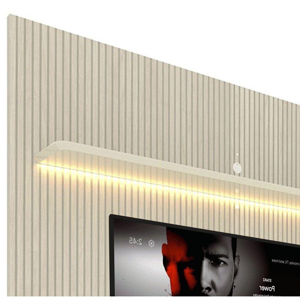 Home Suspenso Requinte 2.2 Ripado Com Led Off White - Gelius Móveis - 7