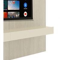 Home Suspenso Requinte 2.2 Ripado Com Led Off White - Gelius Móveis