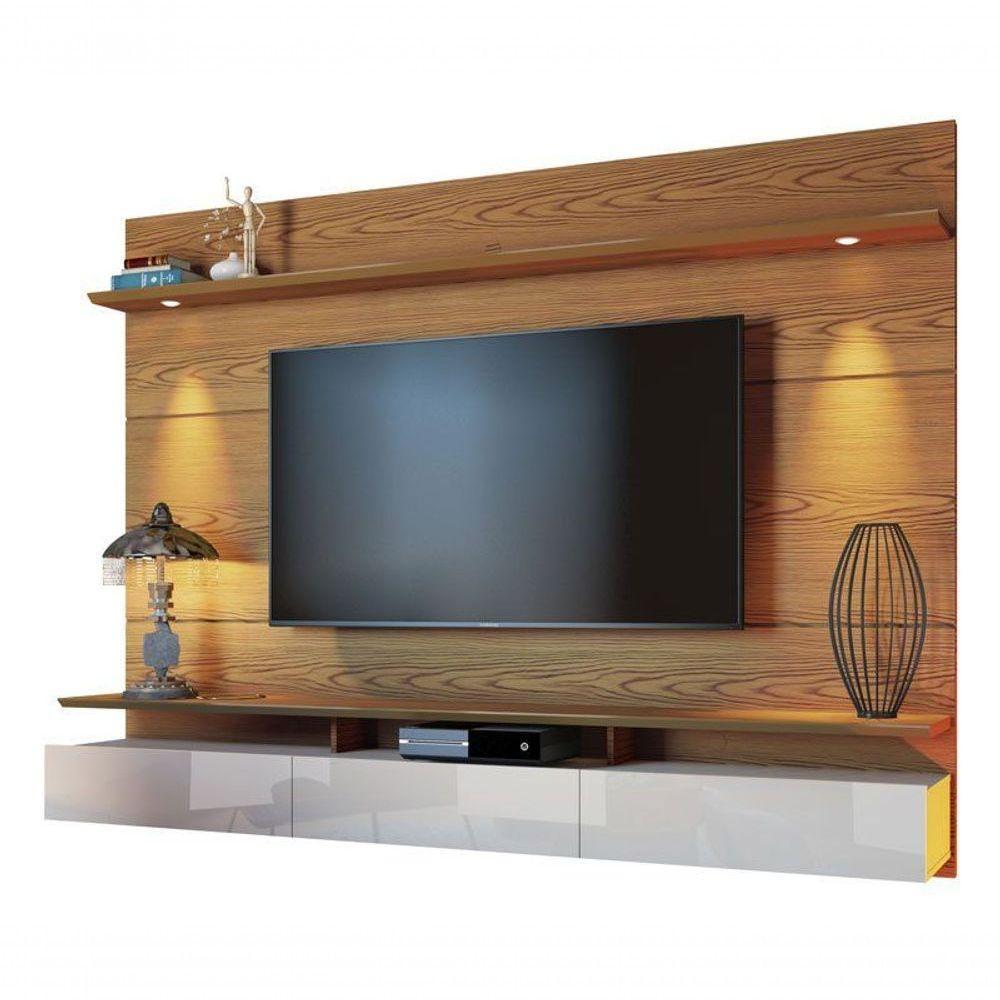 Home Suspenso Decore Led 2.2 Freijó Com Off White - Imcal Móveis - 1