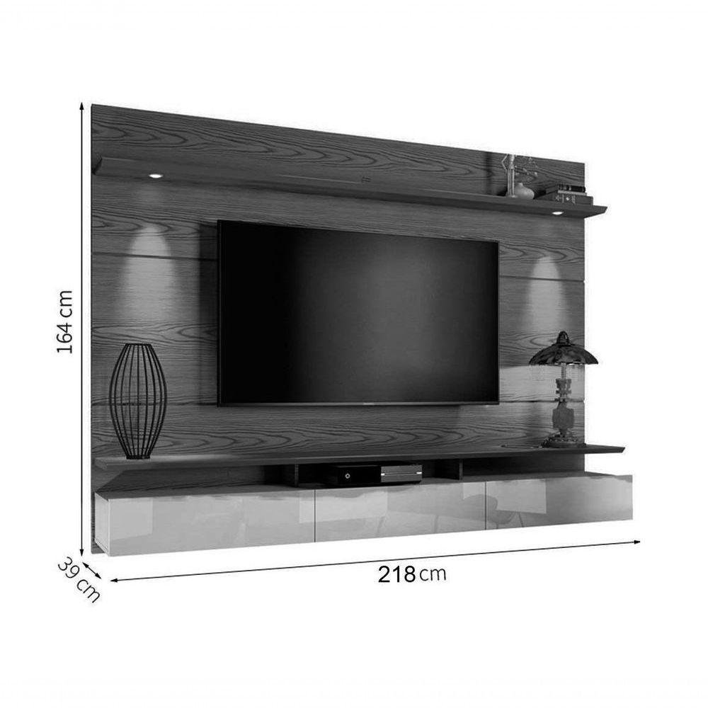 Home Suspenso Decore Led 2.2 Freijó Com Off White - Imcal Móveis - 6