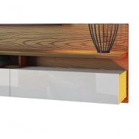 Home Suspenso Decore Led 2.2 Freijó Com Off White - Imcal Móveis