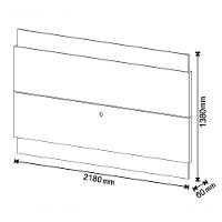 Rack Com Painel Classic 3g 2.2 Nature Com Off White - Imcal Móveis