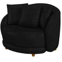 Poltrona Seraphina Pé Palito Em Madeira Tingida - élpis Móveis Preta - 2