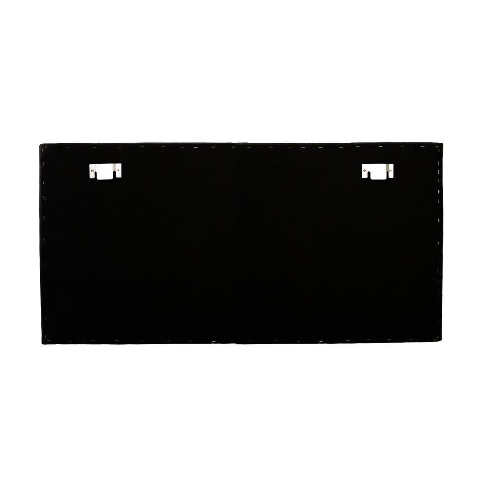 Cabeceira Casal Reta Luxo 140x60 Courino Cinza - Tachas Fumê - 5