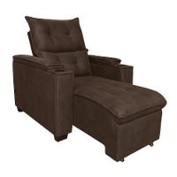 Poltrona Retrátil Reclinável Alexa Com Usb E Porta Copos - élpis Móveis Marrom - 3