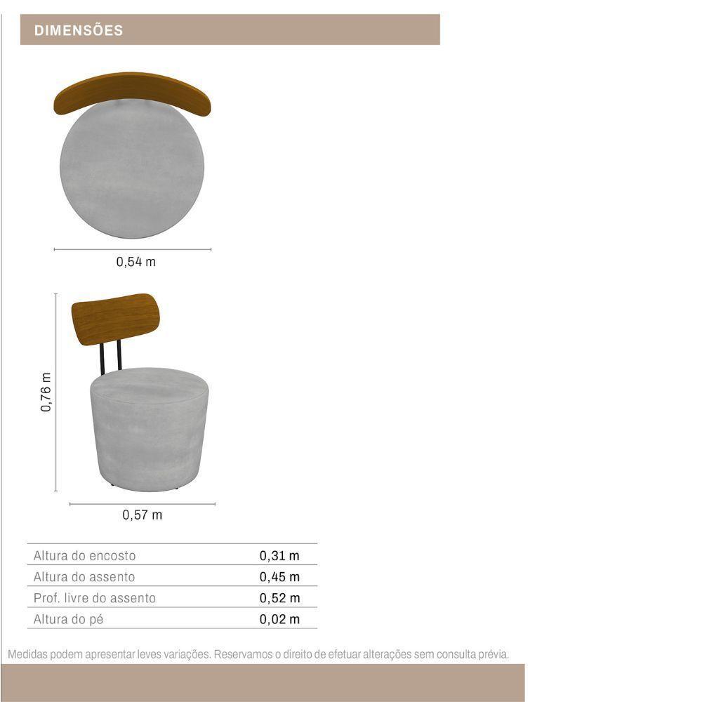Poltrona Eclipse Redonda Com Encosto De Madeira - élpis Móveis Verde - 5