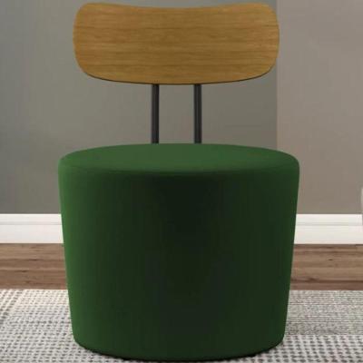 Poltrona Eclipse Redonda Com Encosto De Madeira - élpis Móveis Verde