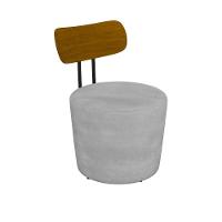 Poltrona Eclipse Redonda Com Encosto De Madeira - élpis Móveis Verde - 8