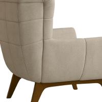 Poltrona Lorena Pés Em Madeira Tingida- élpis Móveis Bege