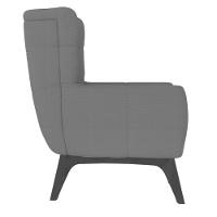 Poltrona Lorena Pés Em Madeira Tingida- élpis Móveis Bege - 5