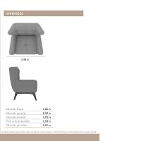 Poltrona Lorena Pés Em Madeira Tingida- élpis Móveis Bege - 7