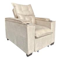 Poltrona Retrátil Reclinável Alexa Com Usb E Porta Copos - élpis Móveis Bege - 9