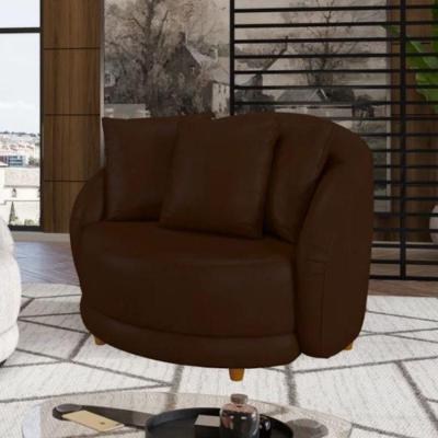 Poltrona Seraphina Pé Palito Em Madeira Tingida - élpis Móveis Marrom