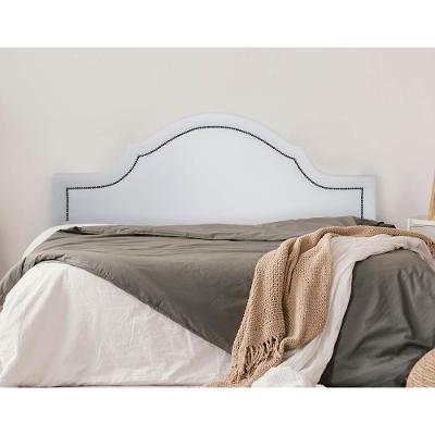 Cabeceira Queen Provençal Luxo 160x60 Courino Branco - Tachas Fumê