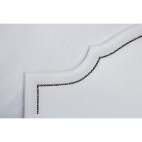 Cabeceira Queen Provençal Luxo 160x60 Courino Branco - Tachas Fumê - 3