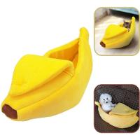 Casinha Cachorro Caminha Pet Gato Banana Cama Pelucia Grande Portatil Almofada Caes Viagem Toca - 5