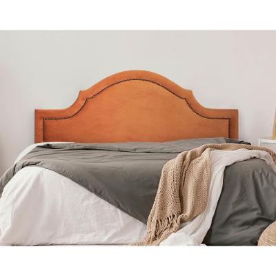 Cabeceira Queen Provençal Luxo 160x60 Veludo Terracota - Tachas Fumê