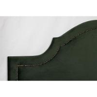 Cabeceira Queen Provençal Luxo 160x60 Veludo Verde - Tachas Fumê - 2