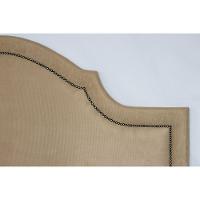 Cabeceira Queen Provençal Luxo 160x60 Suede Bege - Tachas Fumê - 2