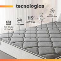 Cama Box Queen Real Max Force Softgel 158x198x65cm - Suporta Até 200 Kg Por Pessoa Branco / Cinza - 7