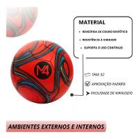 Bola Futebol Campo Pequena Tamanho 05 Oficial - Vermelha - 5