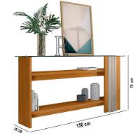 Mesa De Centro E Aparador Ripado Para Sala Mirezi M20 - D'rossi Cinamomo(fosco)-off White(brilho) - 3