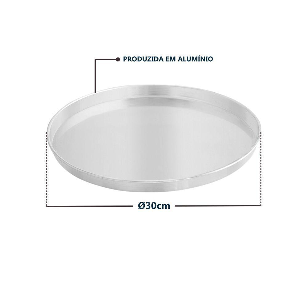 Forma De Alumínio Para Pizza Profissional ø30cm - Qualidade E Desempenho Na Cozinha - 3