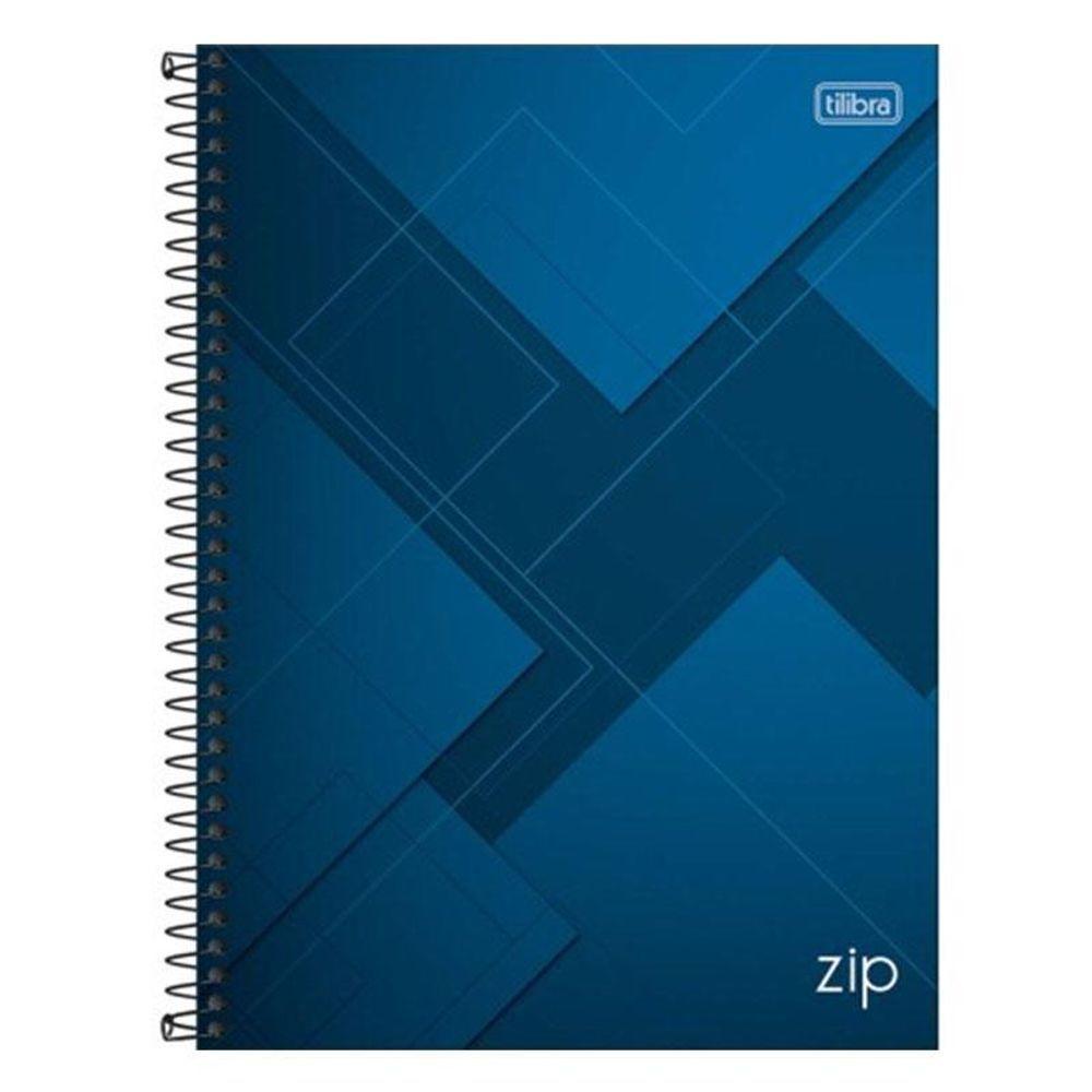 Caderno Espiral Universitário Zip 10 Matérias 200 Folhas Azul - Tilibra - 1