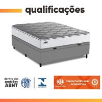 Cama Box Baú Casal Real Max Force Softgel 138x188x68cm Branco/Cinza - 2