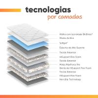 Cama Box Baú King Real Max Force Softgel 193x203x68cm - Suporta Até 200 Kg Por Pessoa Branco/Cinza - 7