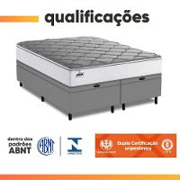 Cama Box Baú King Real Max Force Softgel 193x203x68cm - Suporta Até 200 Kg Por Pessoa Branco/Cinza - 8