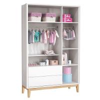 Quarto De Bebê Classic 3 Portas E Cômoda 6 Gavetas Branco Com Pés Madeira Natural - Reller - 7