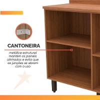 Balcão Gabinete De Cozinha 2 Portas Com Tampo 1,20m Grécia Madeirado/off White - 8