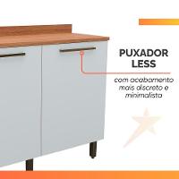 Balcão Gabinete De Cozinha 2 Portas Com Tampo 1,20m Grécia Madeirado/off White - 9