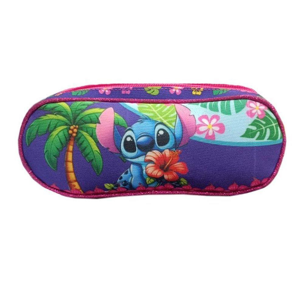 Estojo Escolar Infantil Stitch Flor - Gv Bolsas - 1